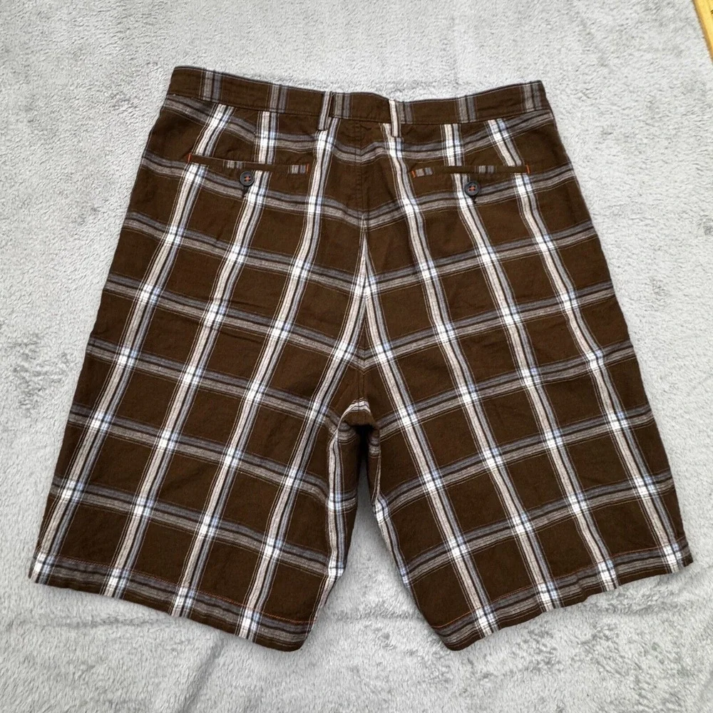 Tommy‎ Bahama Shorts Men's Size 38 (36in. x 10in. Actual Size) Brown Plaid